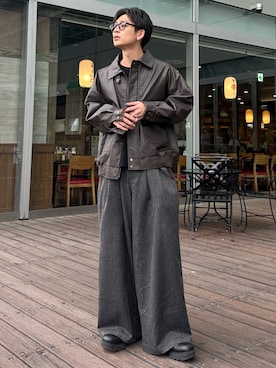 「アイテム（ブルゾン）」を使った、ゆうさん（メンズ・178cm）の秋コーディネート