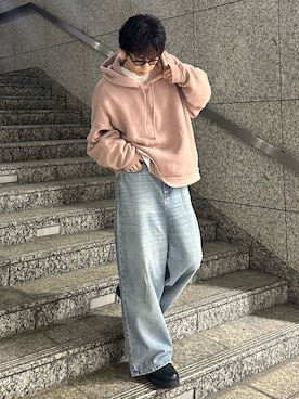 「SBG（エスビー）のインフルエンサー Yu × SBG プランプサンド リング（リング、シルバー系）」を使った、ゆうさん（メンズ・178cm）の春コーディネート