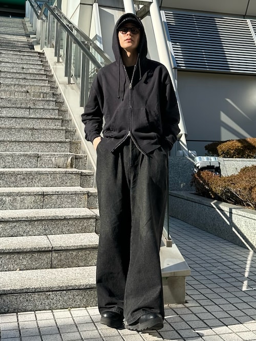 セール】フレンチテリー ディストレスト フルジップ フーディー