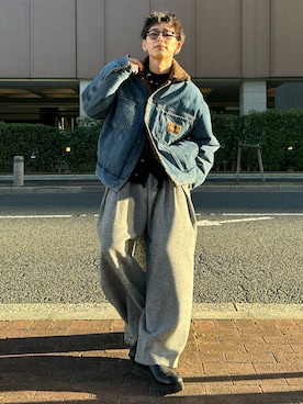 「アイテム（レッグウェア）」を使った、ゆうさん（メンズ・178cm）の冬コーディネート