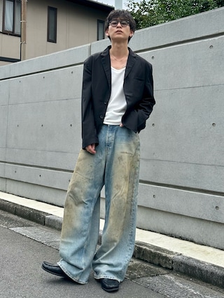 「Parts Lab.(パーツラボ)の【Parts Lab.】Wool Mix Basic Tailored Jacket / ウールパイピングテーラードジャケット(テーラードジャケット)」を使った、ゆうさん(メンズ・178cm)の秋コーディネート
