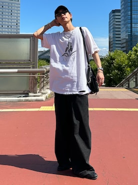 「AECA（エイカ）のアイテム」を使った、ゆうさん（メンズ・178cm）の夏コーディネート