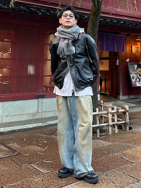 「アイテム（その他アウター）」を使った、ゆうさん（メンズ・178cm）の冬コーディネート