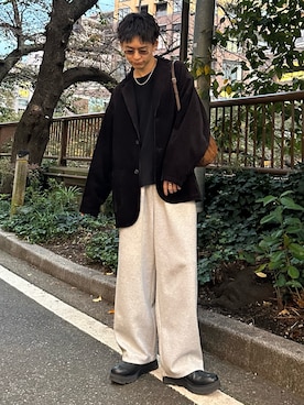 「アイテム（テーラードジャケット）」を使った、ゆうさん（メンズ・178cm）の秋コーディネート