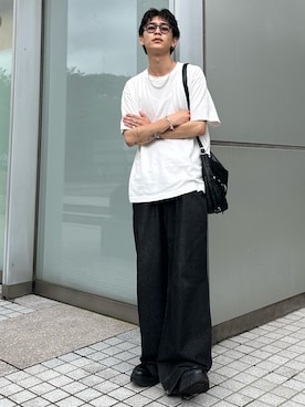 「アイテム（Tシャツ/カットソー）」を使った、ゆうさん（メンズ・178cm）の夏コーディネート