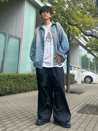 「LUENNA（ルエナ）の【LUENNA】Wide Straight Chino Pants / ワイドストレートチノパンツ（チノパンツ）」を使った、ゆうさん（メンズ・178cm）の春コーディネート