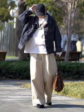 「アイテム（ネックレス）」を使った、ゆうさん（メンズ・178cm）の春コーディネート