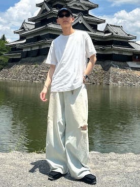「miu miu（ミュウミュウ）のアイテム」を使った、ゆうさん（メンズ・178cm）の夏コーディネート