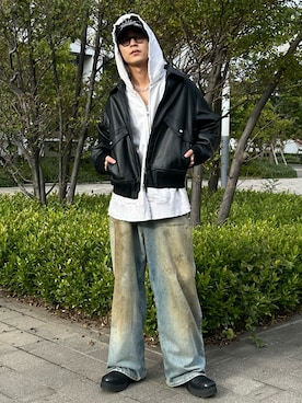 「アイテム（ネックレス）」を使った、ゆうさん（メンズ・178cm）の秋コーディネート