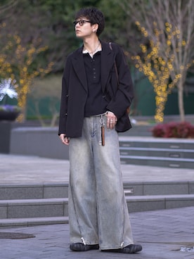 「Knuth Marf（クヌースマーフ）のアイテム」を使った、ゆうさん（メンズ・178cm）の冬コーディネート