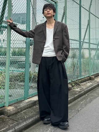 「Parts Lab.(パーツラボ)の【Parts Lab.】Wool Mix Basic Tailored Jacket / ウールパイピングテーラードジャケット(テーラードジャケット)」を使った、ゆうさん(メンズ・178cm)の秋コーディネート