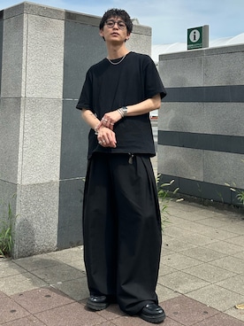 「HANES(ヘインズ)のアイテム」を使った、ゆうさん(メンズ・178cm)の夏コーディネート