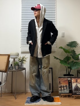 「アイテム（インテリア）」を使った、ゆうさん（メンズ・178cm）の冬コーディネート