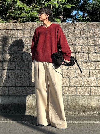 「Parts Lab.(パーツラボ)の【Parts Lab.】Basic Knit PO / ベーシックニットプルオーバー(ニット/セーター)」を使った、ゆうさん(メンズ・178cm)の秋コーディネート