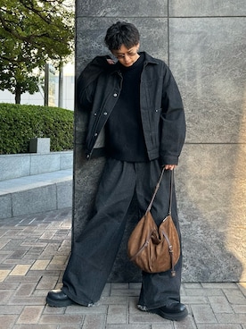 「アイテム（デニムジャケット）」を使った、ゆうさん（メンズ・178cm）の秋コーディネート