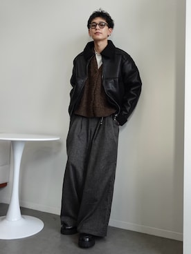 「アイテム（レッグウェア）」を使った、ゆうさん（メンズ・178cm）の冬コーディネート