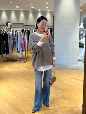 「アイテム（チョーカー）」を使った、emi95152さん（レディース・159cm）の冬コーディネート