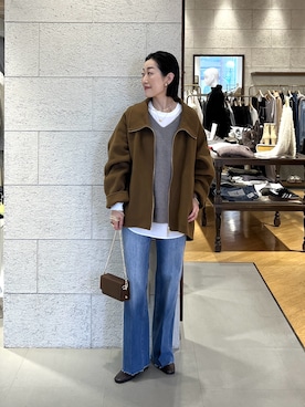 「アイテム（チョーカー）」を使った、emi95152さん（レディース・159cm）の冬コーディネート