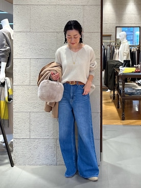 「RIVE DROITE（リヴドロワ）のアイテム（ブーツ）」を使った、emi95152さん（骨格ウェーブ・レディース・159cm）の秋コーディネート