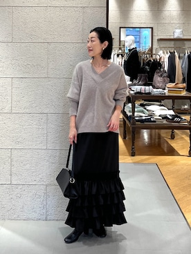 「アイテム（チョーカー）」を使った、emi95152さん（レディース・159cm）の冬コーディネート