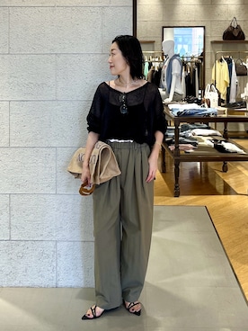 「アイテム（チョーカー）」を使った、emi95152さん（レディース・159cm）の春コーディネート