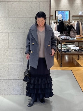 「アイテム（チョーカー）」を使った、emi95152さん（レディース・159cm）の冬コーディネート