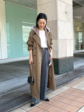 「秋服」｜「アイテム（その他アウター）」を使った、emi95152さん（レディース・159cm）の秋コーディネート