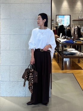 「RIVE DROITE（リヴドロワ）のアイテム（その他シューズ）」を使った、emi95152さん（レディース・159cm）の秋コーディネート