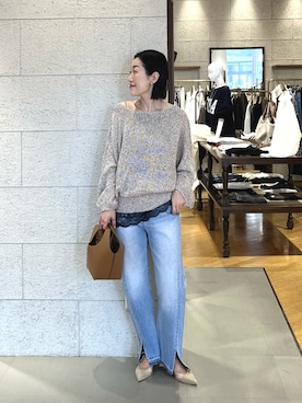 「RIVE DROITE（リヴドロワ）のアイテム」を使った、emi95152さん（レディース・159cm）の冬コーディネート