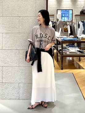 「RIVE DROITE（リヴドロワ）のアイテム」を使った、emi95152さん（レディース・159cm）の春コーディネート