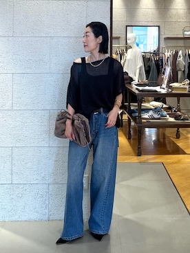 「黒」｜「アイテム（ハンドバッグ）」を使った、emi95152さん（レディース・159cm）の夏コーディネート