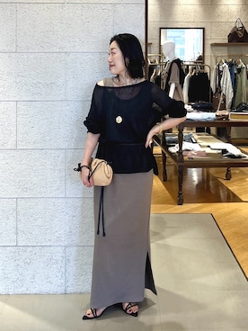 「RIVE DROITE（リヴドロワ）のアイテム（アクセサリー）」を使った、emi95152さん（レディース・159cm）の春コーディネート