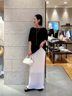 「RIVE DROITE（リヴドロワ）のアイテム（サンダル）」を使った、emi95152さん（骨格ウェーブ・レディース・159cm）の夏コーディネート