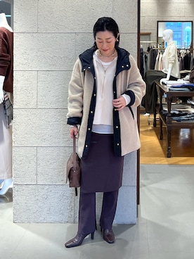 「アイテム（チョーカー）」を使った、emi95152さん（レディース・159cm）の秋コーディネート