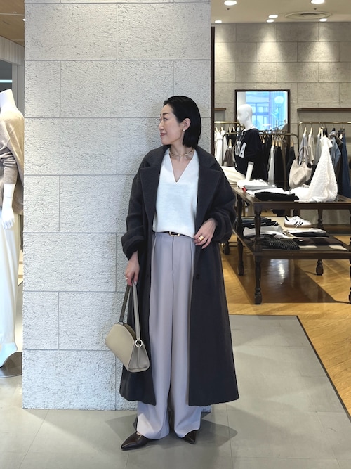 【柔らかな質感】シャギーロングチェスターコート