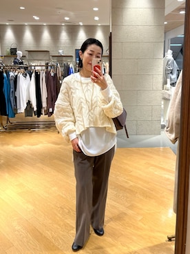 「RIVE DROITE（リヴドロワ）のアイテム」を使った、emi95152さん（レディース・159cm）の冬コーディネート