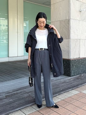 「秋服」｜「アイテム（その他アウター）」を使った、emi95152さん（レディース・159cm）の秋コーディネート