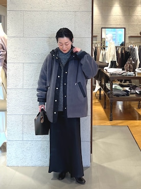 「アイテム（その他アウター）」を使った、emi95152さん（レディース・159cm）の冬コーディネート