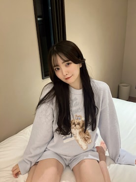 「アイテム（ルームウェア/パジャマ）」を使った、MIKKIさん（レディース・156cm）の秋コーディネート