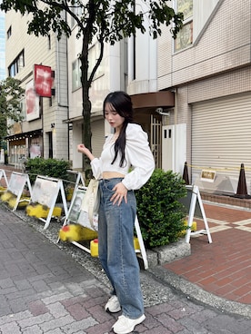 「LVEU.（ラブユ.）のアイテム」を使った、MIKKIさん（レディース・156cm）の秋コーディネート