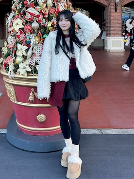 「mline（エムライン）のアイテム」を使った、MIKKIさん（レディース・156cm）の冬コーディネート