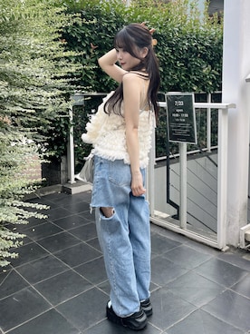 「アイテム（その他トップス）」を使った、mi0104kkiさん（レディース・156cm）の夏コーディネート