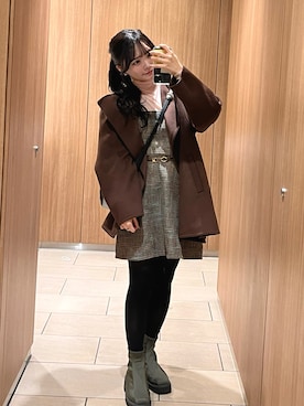 「アイテム（レッグウェア）」を使った、MIKKIさん（レディース・156cm）の秋コーディネート