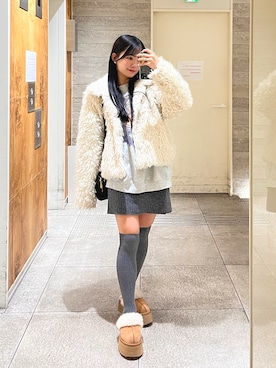 「mline（エムライン）のアイテム」を使った、MIKKIさん（レディース・156cm）の冬コーディネート