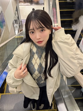 「アイテム（セットアップ）」を使った、MIKKIさん（レディース・156cm）の秋コーディネート