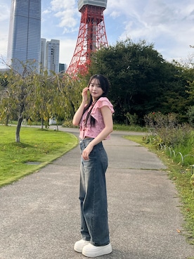 「ブラウスコーデ」｜MIKKIさん（レディース・156cm）の秋コーディネート