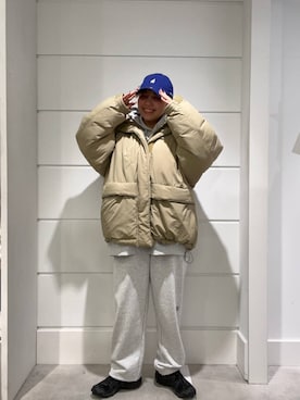 「LOWRYS FARM（ローリーズファーム）のアイテム（ダウンジャケット/コート）」を使った、krkoooooさん（レディース・161cm）の秋コーディネート