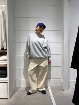 「LOWRYS FARM（ローリーズファーム）のアイテム（キャップ）」を使った、krkoooooさん（レディース・161cm）の秋コーディネート