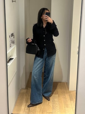 「eL（エル）の【eL】Loafer Mules/286417（ローファー、ブラウン系）」を使った、krkoooooさん（レディース・161cm）の春コーディネート
