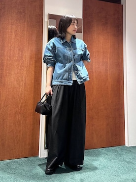 「アイテム（ジャケット/アウター）」を使った、bynamuさん（レディース・168cm・20代）の秋コーディネート